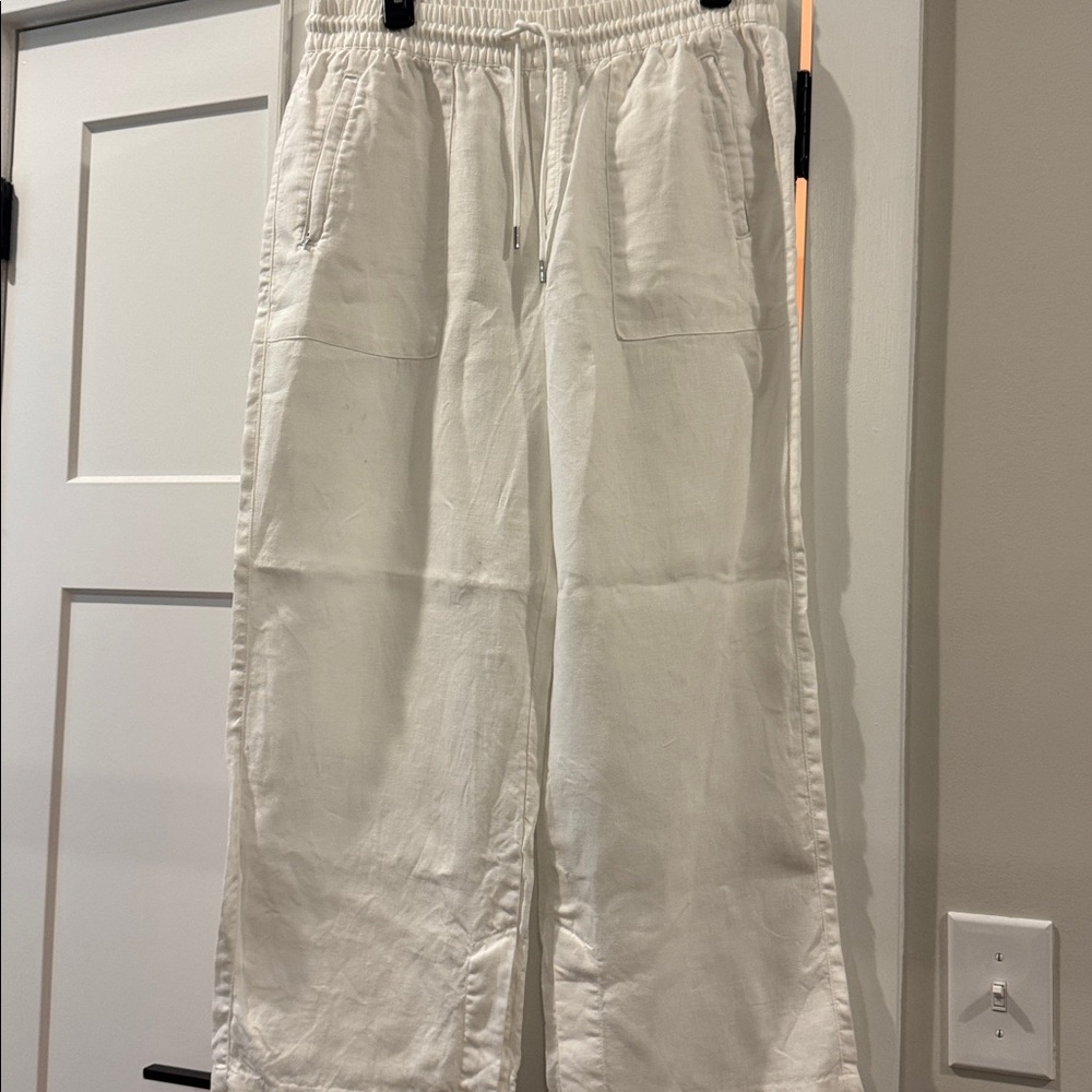 Athleta White Wide Leg Pants
